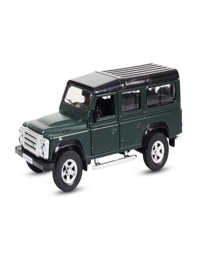 Rmz City 5 Inch Die Cast Land Rover Defender Toy Car 1:35 Scale Model | Licensed Collectible Vehicle with Opening Doors & Pullback Action | International Series for Kids & Car Lovers | Matt Green - Image 1